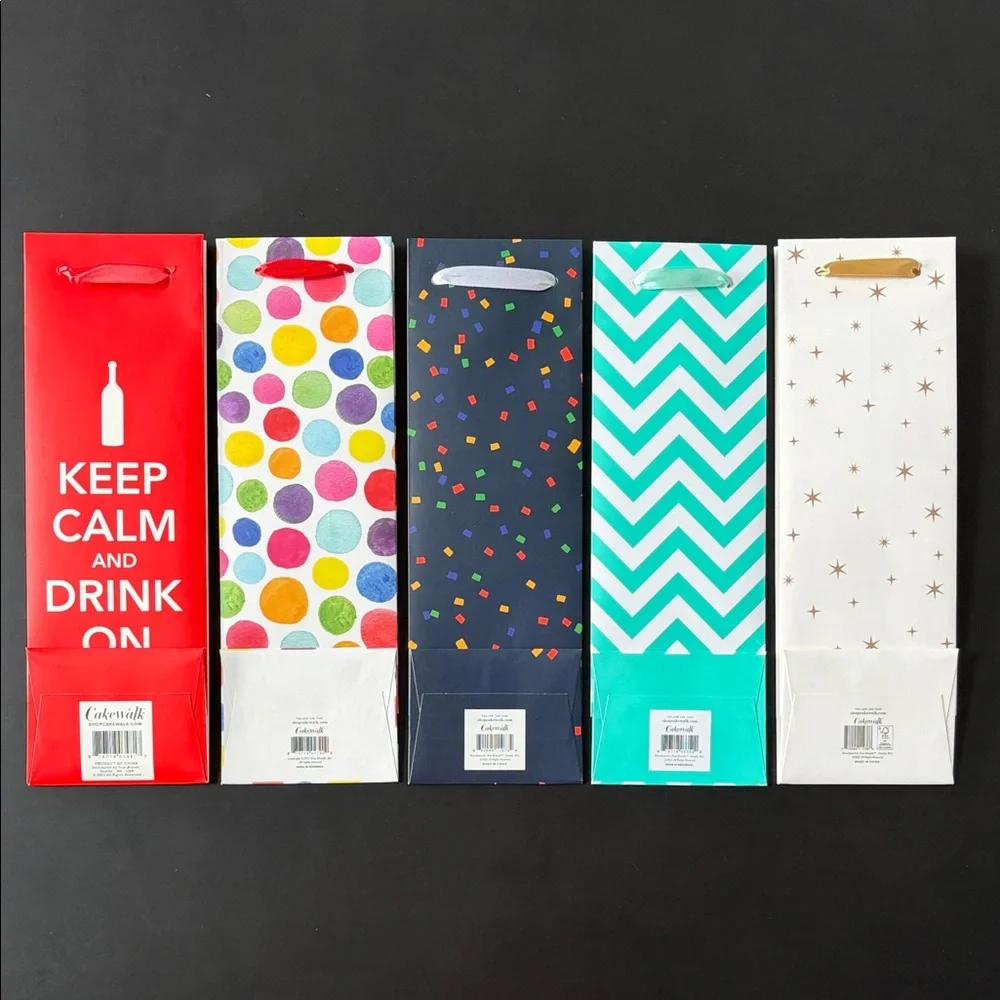 Assorted Wine Gift Bags - Red, Multicolor, Blue, White